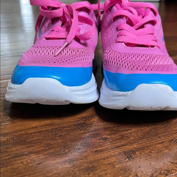 Nautica Kids Bright Pink with Blue Trim Athletic Sneakers Size 4 - Picture 8 of 11